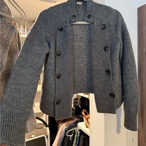 J. Crew Alpaca Blended Chevalier Cardigan Sweater